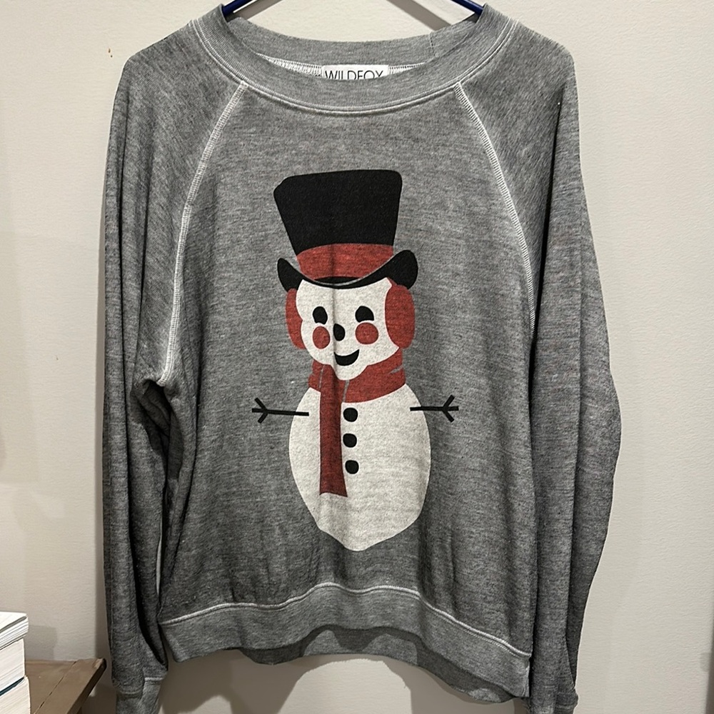 Wildfox Grey Snowman Sweater